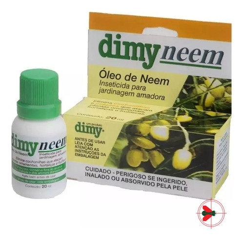 Óleo De Neem Dimy Anti Insetos Orgânico Para Jardinagem 20ml