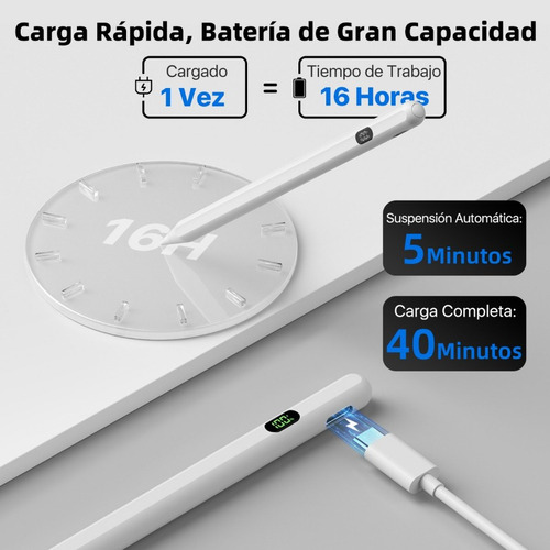 Mz Lápiz Óptico Stylus Pluma For iPad Led Pantalla Universal