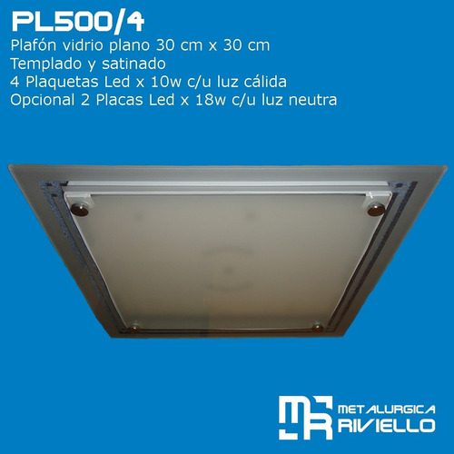 Plafón Con 4 Plaquetas Led Descartables!! Únicos!!