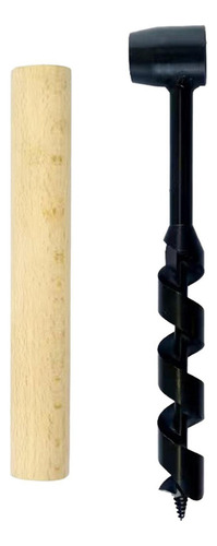 Hx Taladro De Sinfín Manual Con Mango De Madera, 25 X 230 Mm