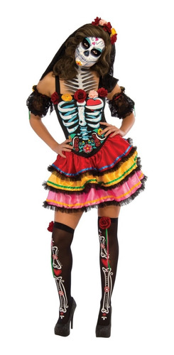 Disfraz De Catrina Sexy Para Mujer Talla: Xl Halloween