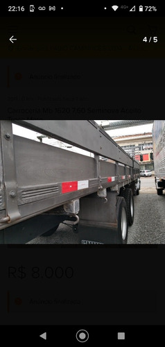 Somente A Carroceria 7,60 M.b Ford Vw Aceito Troca Moto