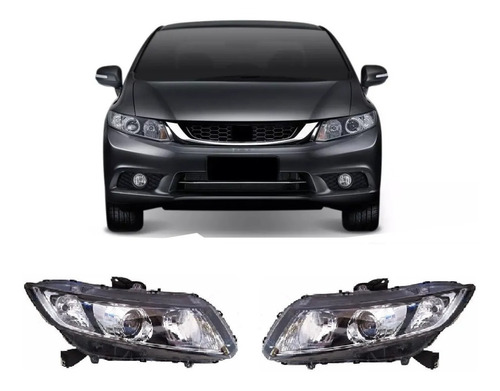 Farol New Civic 2012 2013 2014 Novo Par