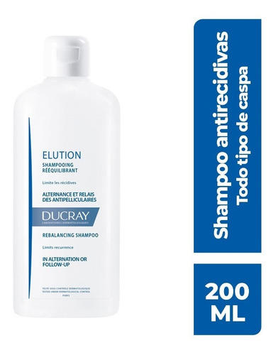 Ducray Elution Shampoo Para Control De Caspa 200ml