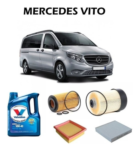 Kit Filtros Mercedes Vito Línea Nueva + Valvoline 10w40x8l