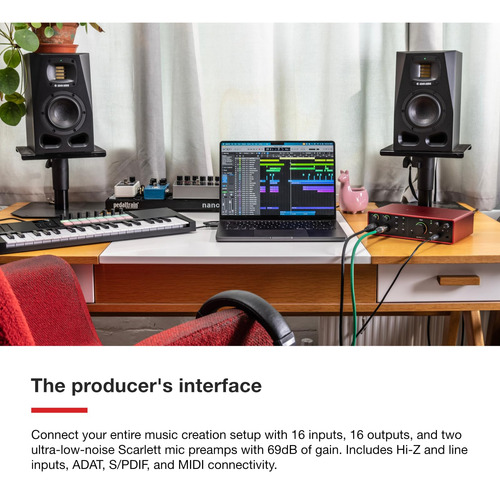 Interface De Audio Usb Focusrite Scarlett 16i16 4ta