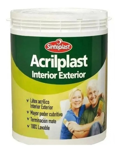 Latex Lavable Acrilplast 20 Litros Interior Exterior  - Pp Acabado Mate Color Verde Foresta