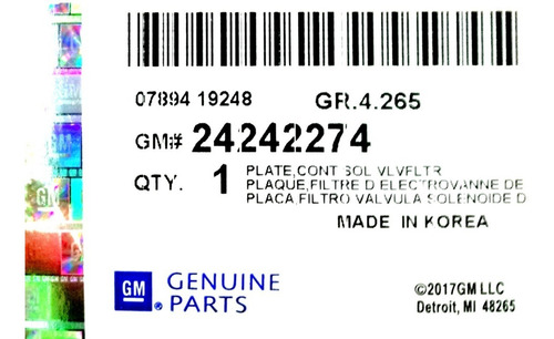 Tcm Caja Empacadura Filtro 6t40 6t40e 6t45e Cruze 2010-2015