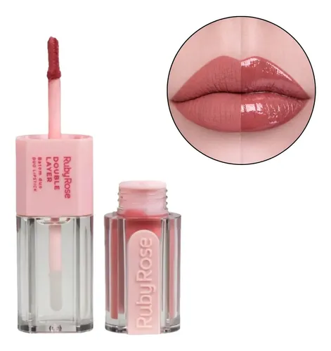 Ruby Rose Batom Duo Matte E Gloss Longa Duração Double Layer Ruby Ros