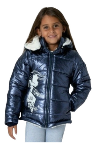 Campera Puffer Frozen Corderito Int Niña Disney Original 