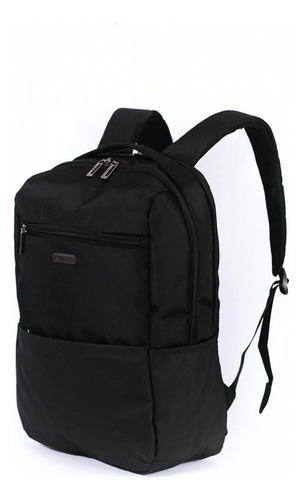 Mochila 18 Espalda Portanotebook Negra Elf - 2109 Color Negro Diseño De La Tela Lisa