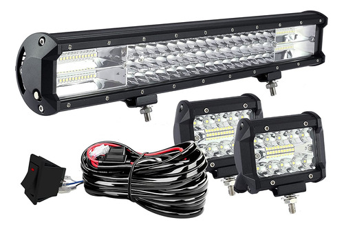 Barra Luz Led 20  288w Triple Fila Todoterreno Impermeable +