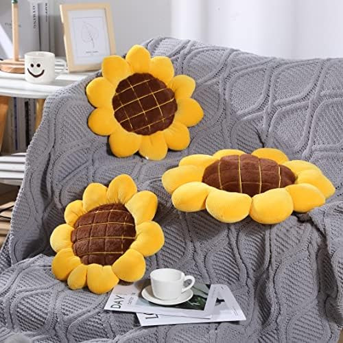 Coume 2 Piezas De Cojines De Suelo Con Forma De Girasol Amar