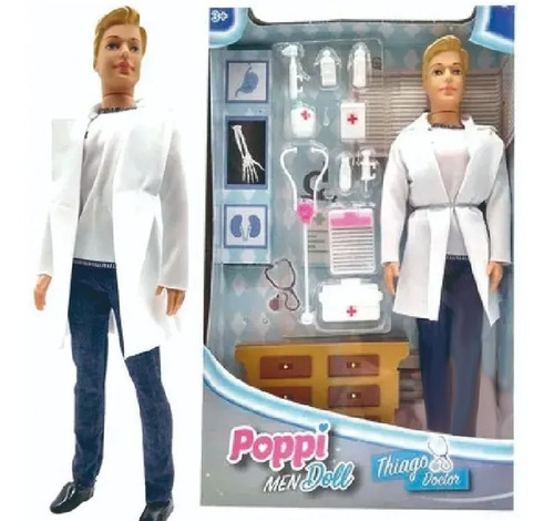 Muñeco Thiago Doctor Poppi Men Doll Con Accesorio - Original