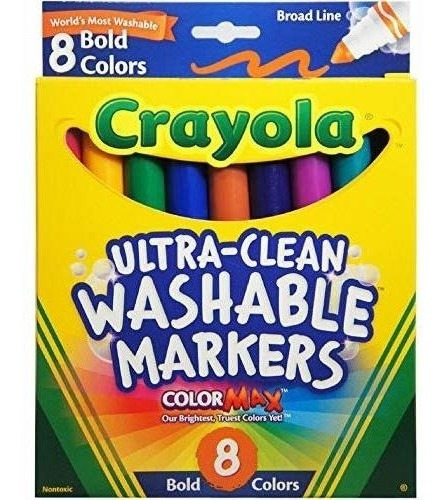 Crayola 8 Marcadores Para Pizarra De Colores Fuertes Y Lavab