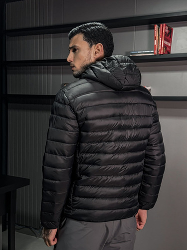 Jaqueta Masculina Casual Com Capuz Quente