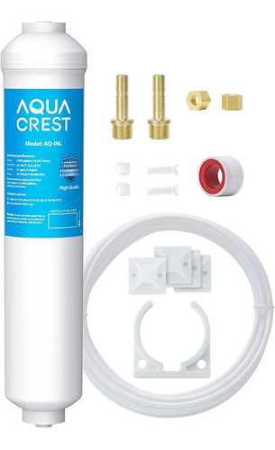 Aquacrest - Filtro De Agua En Linea Para Refrigerador Con A