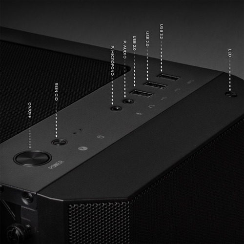 Gabinete Gamer Xtreme Pc Gaming Lucky Msi Edition Micro Torre Micro Atx 4 Fan Rgb Acrilico