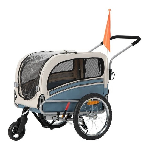 Imagen 3 de 10 de Cochecito-remolque Para Llevar Mascotas En Bici Hasta 30kg