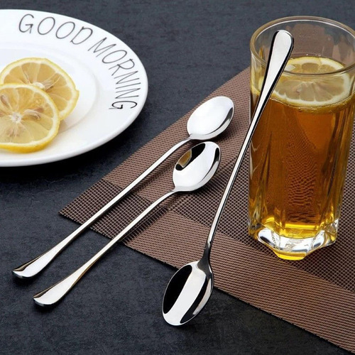 Cuchara Para Mezclar Café Con Mango Largo, 10 Cucharas Para