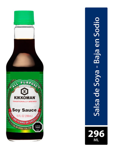 Salsa De Soya Kikkoman Baja En Sodio 296ml