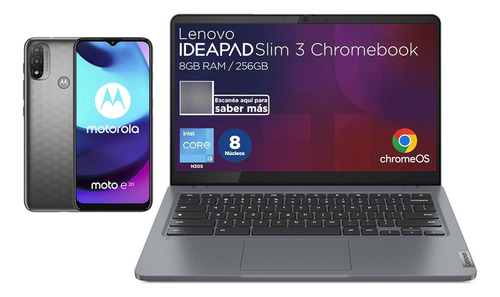 Laptop Lenovo Ideapad Slim 3 Core I3 8gb/256 + Motorola E20 