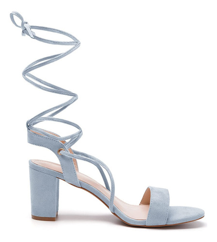 Sandalias De Tacón Con Cordones For Mujer, Sandalias De Blo