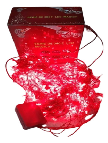 Serie Tira De Luces Led 300 Luces Roja Leds 15 Mts Iluminaci