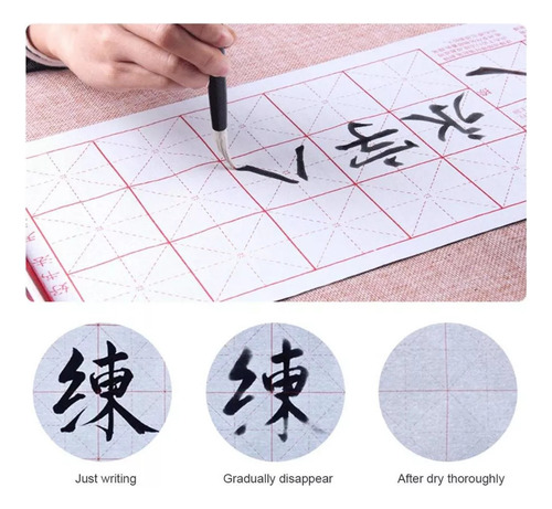 Set Tradicional De Caligrafía China Con Tinta, Pincel, Agua