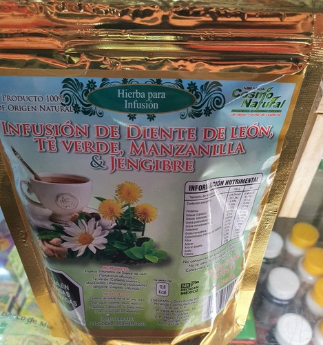 Té Infusion Diente De León, Te Verde, Gengibre Y Manzanilla