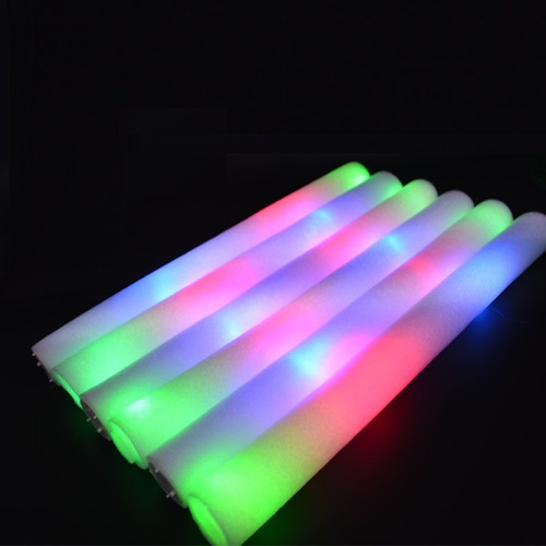 12 Barras Goma Espuma Luminosa Led Rompecocos Multicolor