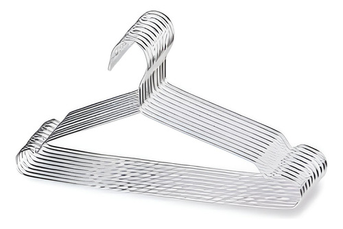 Colgadores De Ropa Perchas Ganchos Metálicos Pack 10 Unid