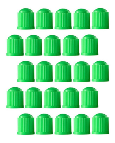 25x Tapas De Válvula De Vástago De Neumático Para Verde