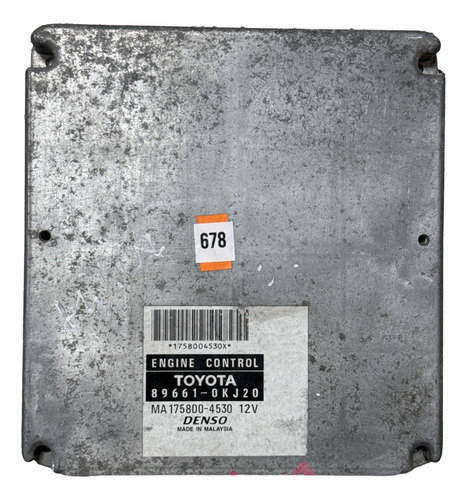 Ecus De Toyota Hilux 89661-0kj20