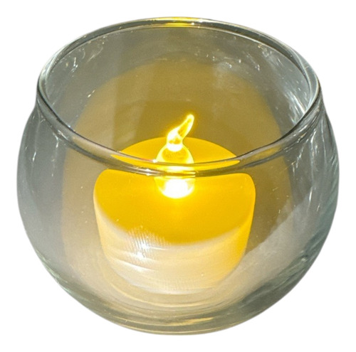 Vaso C Vela Led Luminaria De Mesa Decoração Romantica Festas