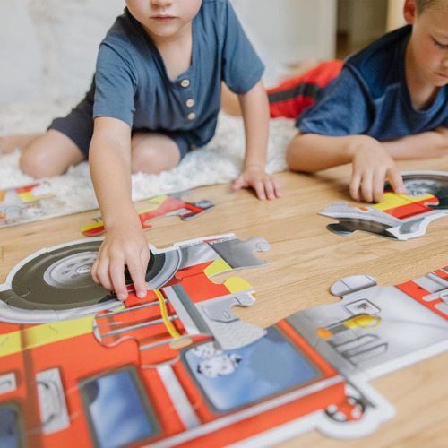 Puzzle De Suelo Jumbo Camión De Bomberos Melissa & Doug (...