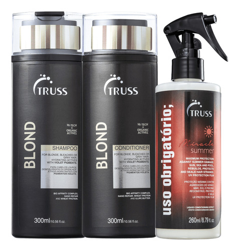 Kit TRUSS Blond & Miracle Summer Trio 3 Produtos