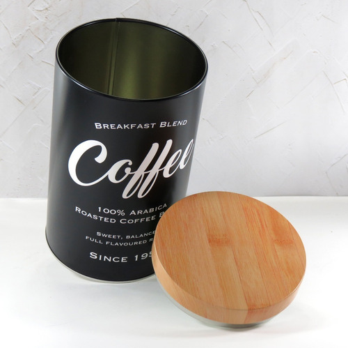 Conj 2 Latas Pote Café E Açúcar Preto E Branco 100% Arabica