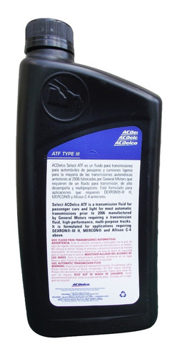 Imagen 5 de 7 de Aceite Dexron 3 Atf Iii Acdelco