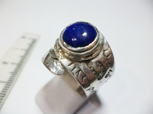 Lapislazuli Anillo Ajustable Plata 925 Despeja La Mente A12