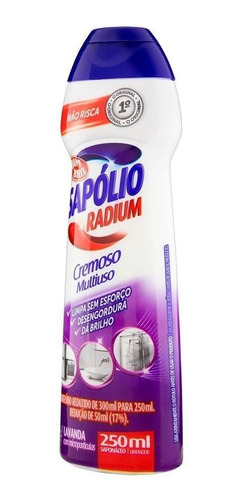 Sapólio Radium Cremoso Lavanda 250ml - Embalagem Com 12 Unid