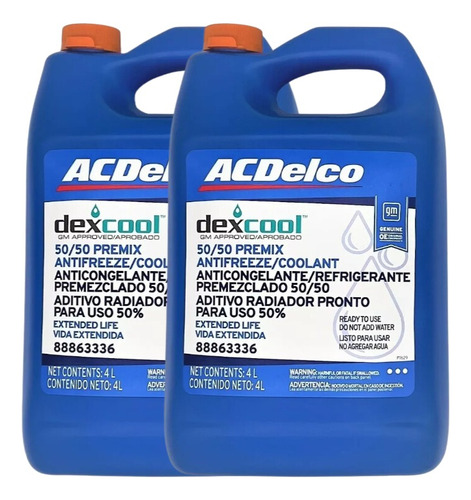  Refrigerante Anticongelante Acdelco Dexcool Gm 50/50 8lts