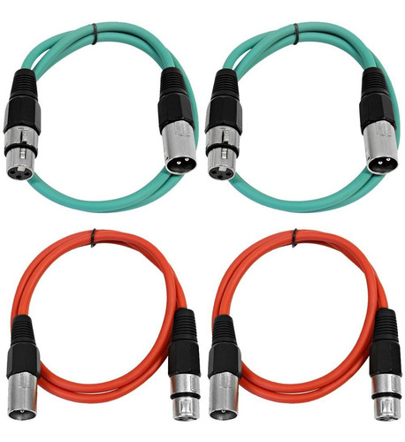 Saxlx 3 4 Paquete De 3 Xlr Macho A Xlr Cables De Conexi...