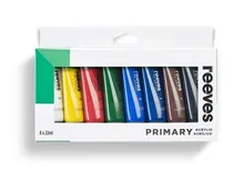 Comprar Acrílicos Reeves Set X 8 Pomos Colores Primarios 22ml