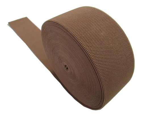 Elástico Almofadado Bege Estampa Colmeia 12cm X 20 Metros