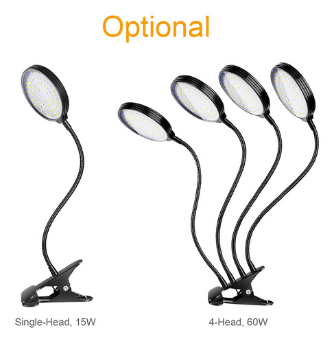 Luz Led De Cultivo Para Plantas De Interior, 15 W, Led Rojos