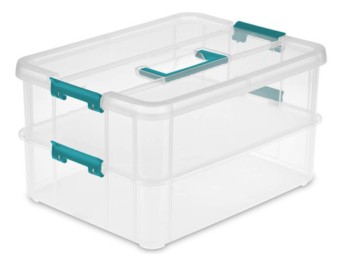 Caja Apilable Stack & Carry De 1427clr, Tapa Transparen...