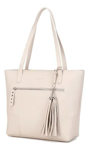 Cartera Bolso Tote Bag Grande Mujer Ecocuero Pu - $ 19.836,18