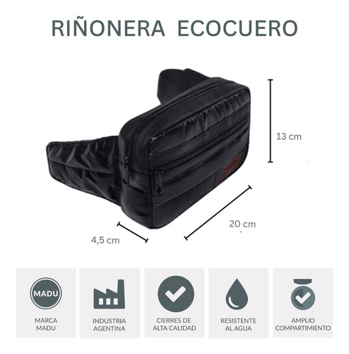 Riñonera De Mujer Dama Urbana Original Matelasse Onix Madu