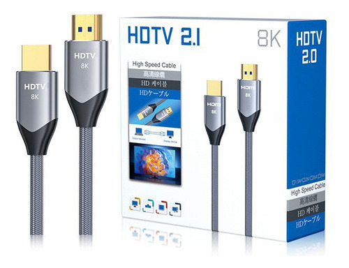 Cable Hdmi 8k / 60hz 48gbps V2.1- 3 Mt